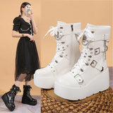 Breakj And Knight Boots 2025 New Large-Size Punk Style Handsome Thick Bottom Women