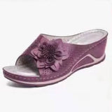 Breakj Summer And Autumn New Large-Size Slope And Leisure Flowers Wearing A Word Cold