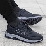 Breakj Leather Waterproof Mother Casual Shoes Soft Soles Of Anti-Slip Old Shoes Women Comfortable And Lightweight Middle-Aged Walking Shoes