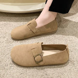 2024 New Retro Bean Shoes Women's Flat Casual Pedal Soft Sole Fashion Single