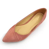 Bird Spring New Korean Version Fine Heel Suede Tip Low Heel Single Shoes Women Small Heel Large Size Black Work Shoes