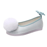 Breakj Shoes, Hanfu Shoes Ancient Style Ancient Costume Flat National Style Pure Color Lovely Girl Bright Cloth