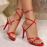 Breakj Summer New Dew Strap Buckle Wear Fine-Heeled Sandals Direct Women's