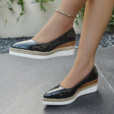Breakj Size 2025 Spring And Autumn 2025 New Hemp Rope Pine Cake Bottom Shallow Breathable Head Lady Single Shoe