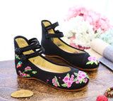 Breakj Dancing Shoes, Leisure Walk, Ethnic Wind, Embroidered Cloth Shoes, Spring And Autumn, Women's Shoes, Single