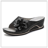 Breakj Summer And Autumn New Large-Size Slope And Leisure Flowers Wearing A Word Cold
