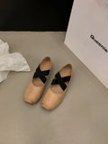 Low-Heeled Square-Headed Ballet Shoes 2024 New Summer Vintage Mary Jane Spring And Autumn Flat