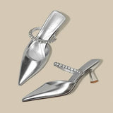 Breakj Large-Size Bag Head Half Drag Woman 2025 Summer New One-Legged Single Shoes Outside The Banquet Women's