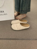 Breakj Niche Hand-Woven Hollow Breathable Bag Half Slippers Women Wear Roman Wind Thick Bottom Muller