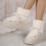 Breakj Thick-Bottomed Cross-Tie Snow Boots Women 2025 Winter New Thick To Keep Warm Leisure Cotton