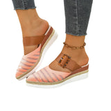 Breakj Women's Sandals 2025 Summer New Flat Bottom Slope And Pointed Casual Women's Cool Slippers