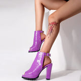 Breakj New Fish Mouth Buckle Behind The High Air And Thick With Ladies Plus-Size Fashion