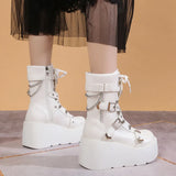 Breakj And Knight Boots 2025 New Large-Size Punk Style Handsome Thick Bottom Women