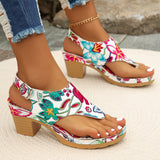 Breakj Word Drag Large Code 2025 Summer Flower Embroidered Coarse Heel With Toe High Heels