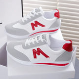 Breakj White Students Sports Leisure Flat Shoes Large Size Small White Shoes Women 2025 New Spring Breathable