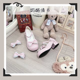 Breakj Princess Wind Lolita Shoes Round Head Bow Lo Shoes 2025 New Daily Sheel Mary Cherish