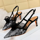 Shoes Lace Hollow Woman Pumps Sexy High Heels Party Shoes Fashion Women Heels Ladies Shoes Women Sandals Plus Size 42