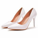 Breakj Cm Sexy Pointed High Heel Single Shoes Women Fine Heel Shoes Pointed Shoes Fashion Commuting White Large Size