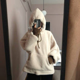 Women Hoodie Solid Color Loose Pullover Hooded Korean Fashion Cold-proof Thicken Soft Spring Hooded Sweatshirts худи