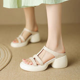 2024 New Summer Leather With Waterproof Platform Platform Roman