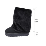 Breakj Winter New Thick-Bottomed Sleeve High-Capped Snow Boots Women's High-Crowded Stacking Socks