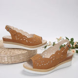 Breakj New Summer Women's Slope Sandals Large Thick Bottom Slope And Fish Mouth Sandals Belt