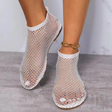 Breakj Summer New Round Head Sandals With Short Boots Summer Sexy Flat-Bottomed Hollow Sandals