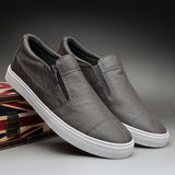 Breakj 9109 Men's Casual PU Leather Shoes Youth Fashion Trend Shallow Mouth Korean Set Foot Pedal