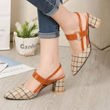 Shoes New Hollow Coarse Sandals High-heeled Shallow Mouth Pointed Pumps Work Women Female Sexy High Heels Zapatilla
