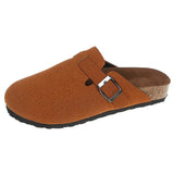 Breakj Flat-Bottomed Lazy Slippers Women Wear Frosted Personality Half-Tomulator Shoes