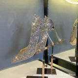Breakj Shoes Women 2023 New Autumn Wedding Fine Heel High Heels Crystal Shoes Bridesmaids Bridal Shoes Winter Silver