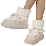 Breakj Thick-Bottomed Cross-Tie Snow Boots Women 2025 Winter New Thick To Keep Warm Leisure Cotton