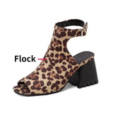 Peep Toe Sandals Women Gladiator Comfort Casual Shoes 2023 Chunky High Heels Plus Size 45 46 47