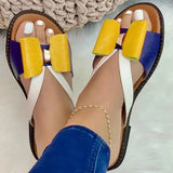 Breakj Spring And Summer New Flat Bottoms Flat Bow Bow Lady Cool Slippers Large Size Women's