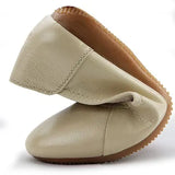 Large Size Women's Shoes 41-43 Spring Model 2024 New Versatile Flat Leather Shallow Single Shoes Soft Sole Mother