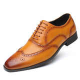 Breakj New Men's Plus Size Dress Leather Shoes Fashion Block Business Men's Shoes Korean
