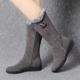 Heels Gladiator Plush 2022 New Winter Mature Warm Mujer Botas Zipper Fashion Motorcycle Boots Designer Platform Lady