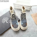 Matching Thick-Sole Big Head Doll Shoes Plus Velvet Women Boots Literary Retro Womens Short Boots Mori Girl Ankle