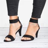 Summer Popular Style Women's Sandals Large Size Women's Shoes Leopard Pattern Thin Heel Women's Sandals Direct