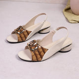 Breakj Women With 4 Cm Thick Heel 2025 Summer New Soft Leather Cool Slippers Wearing Fish