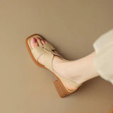 New Summer Ladies Retro All-matching Sandals, Square Head Casual Chunky Fashion Sandals,