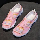 Women Flats Shoes Slip On Women Shoes Sneakers Platform Loafers Flats Shoes Women Mesh Cartoon New Female Shoe