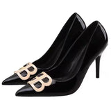 Breakj Red Fine Heel High Heels Women 2025 New Spring Pointed Shallow Foot Single Shoes Standing Not Tired Foot Work