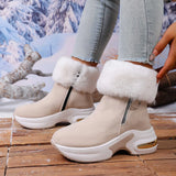 Breakj Snow Boots Women Winter New Brushing Short Cylinder Plus Velvet Warms High-Thick Bottoms To Keep Warm Snow Boots