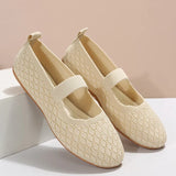 Large-Size Low-Top Shallow Single-Shoe Women Southeast Asia Flying Weaving Flat-Bottomed Lazy Working