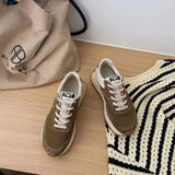 Spring And Autumn Color-blocking Lace-up Casual Shoes To Increase Comfort And Versatile Sneakers Shoes For Women