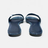 Women's Shoes Slippers Flats Low Heel Bow Knot Sweet Denim Fabric Home Designer Casual Fashion Beach Shipping Free Item on