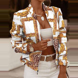 Autumn Shiny puff Long Sleeve Cardigan Coat Lady fashion Glitter Sequined Jacket coat Elegant Female clubwear