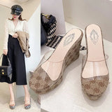 Breakj High Heels Women 2025 Slope And Thick-Soled Transparent Fashion Casual Cool