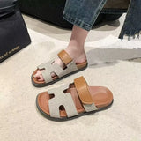Breakj Uncle Drags Women Thick Bottom H Slippers 2025 New Magic Sticky Large-Size Fashion Women's